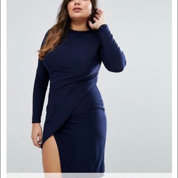 ASOS Curve Dresses & Skirts - ASOS CURVE SZ 14 slinky navy blue dress
